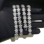 10mm Moissanite Cloister Link Chain in White Gold