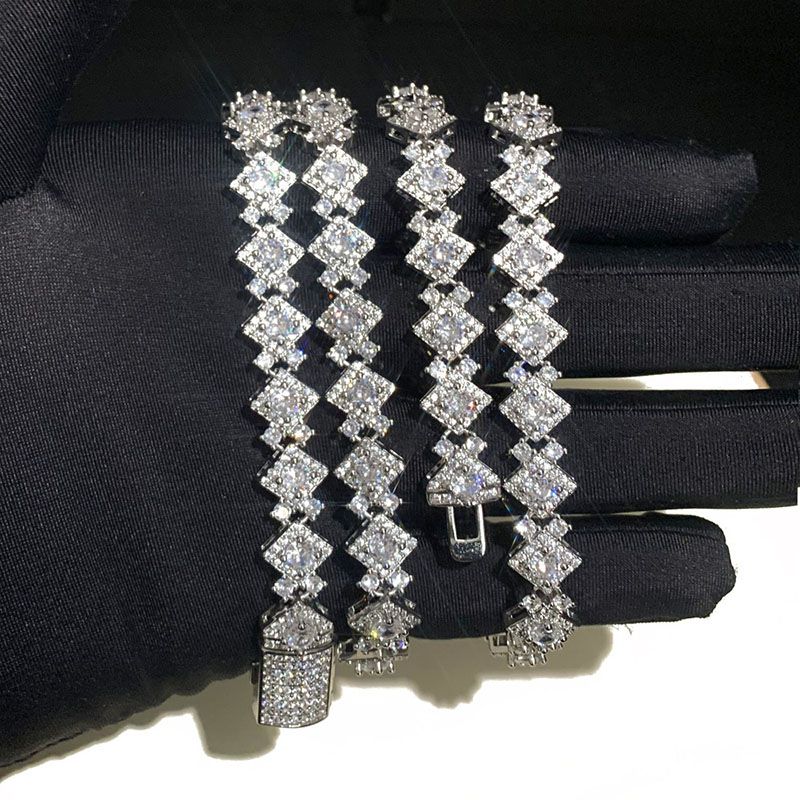 10mm Moissanite Cloister Link Chain in White Gold