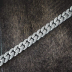 12mm Moissanite Diamond Cuban Chain In White Gold