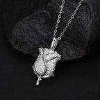 S925 Moissanite Rose Pendant Necklace