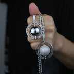 Hip Hop | "Globe Rotatable" Iced Pendant