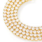 Iced 3mm Crystal Tennis Chain in Gold