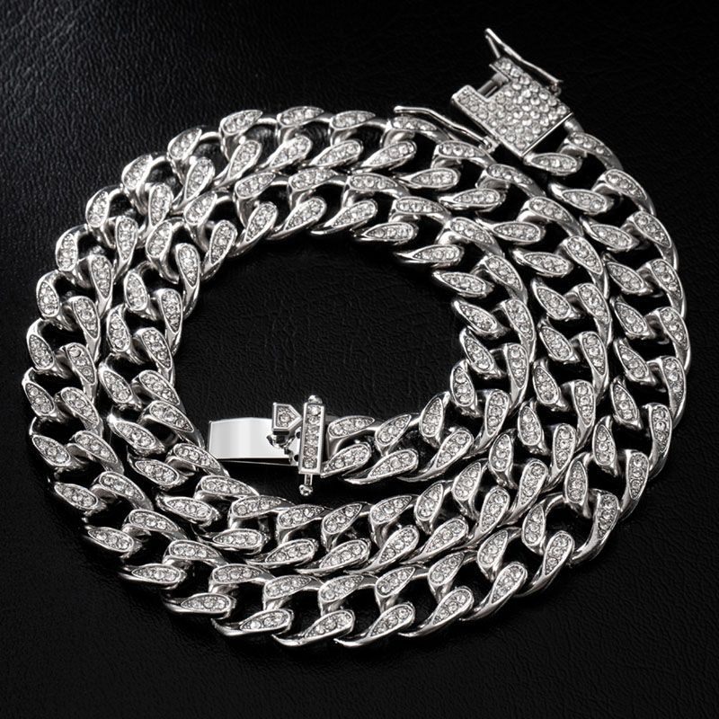 Women's Iced 10mm Tear Drop Miami Cuban Chain