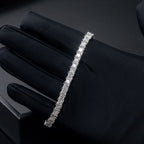 4mm Moissanite Princess Cut Tennis Chain