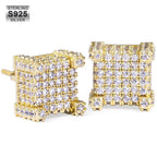 10mm S925 Moissanite Iced Out Stud Earrings Hip-Hop Men's