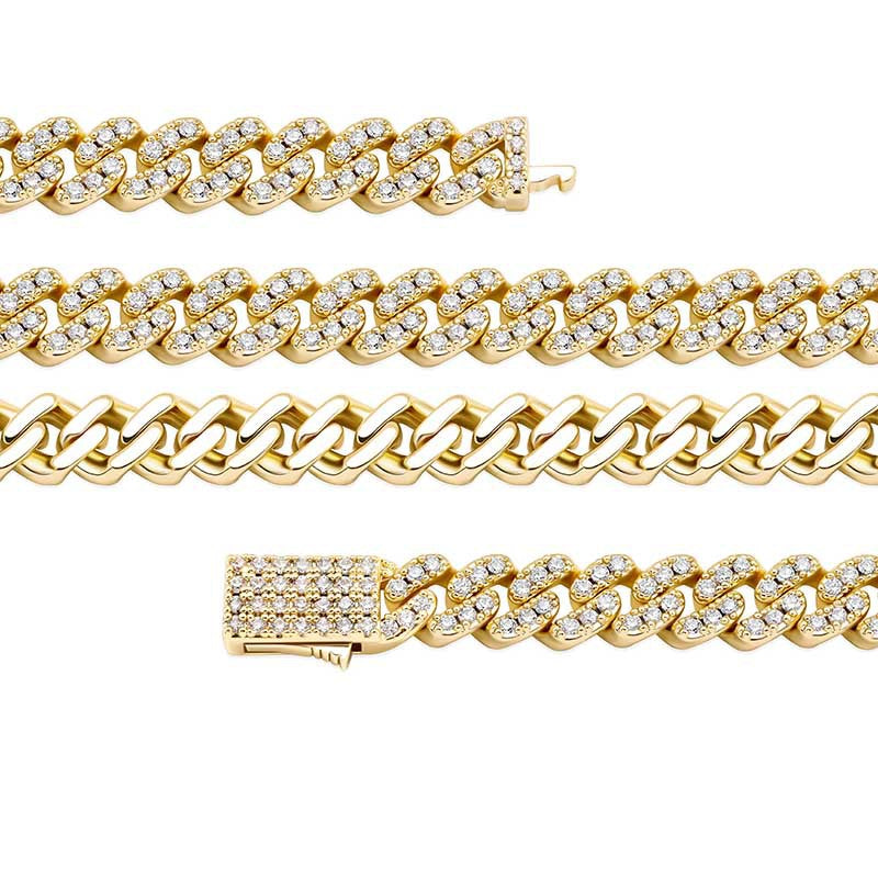 10mm Moissanite Diamond Cuban Link Chain