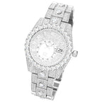 Iced Arabic Numerals Dress Watch - 41mm White Gold