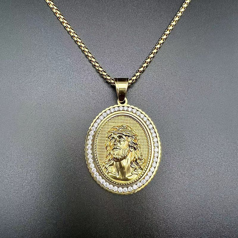 Jesus Moissanite Pendant Necklace