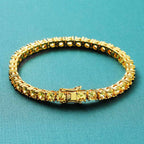 5mm Fancy Yellow Moissanite Tennis Bracelet in Gold