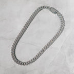 12mm Moissanite Diamond Cuban Chain In White Gold