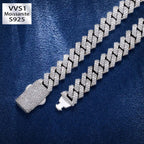 10MM Moissanite Diamond Prong Cuban Chain
