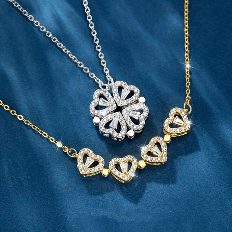 Detachable Clovers Deformed Necklace