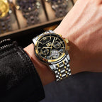Waterproof Luminous Hollow Tourbillon Stainless Steel Automatic Mechanical Watch
