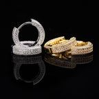 Moissanite Iced Hoop Earring