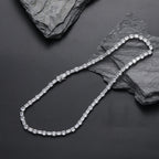 6mm Moissanite Square and Round Mixed Inlaid Tennis Chain