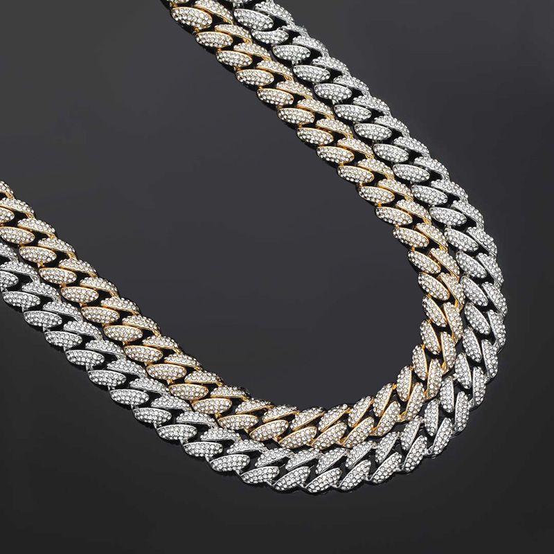 Women's 12mm Micro Paved Cuban Link Chain