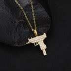 Zircon Uzi Charge Pendant Necklace