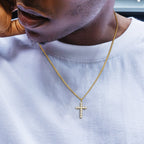 0.5 Carats VVS1 Moissanite Cross Pendant for Men 14K Gold/ White Gold
