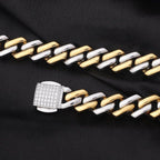 12mm Two-tone Titanium Cuban Bracelet