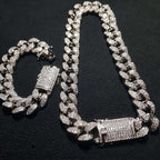 13mm/20mm Cuban Chain & Bracelet Set - 5x 18K Gold Plated