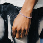 5mm Pink Moissanite Tennis Bracelet