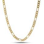5mm Stainless Steel Figaro Chain in Gold