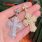 Street Style | JIKU Clustered Princess Cut Cross Pendant