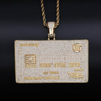 Ice VISA Card Gold Card Black Card Zircon Moissanite Pendant