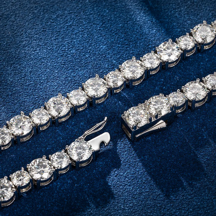 Mixed Size 6mm x 5mm  Moissanite Tennis Bracelet