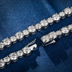 Mixed Size 6mm x 5mm  Moissanite Tennis Bracelet