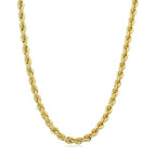 Women's 5mm 18K Gold Finish Rope Chain