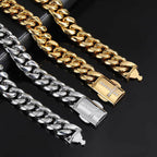 12mm Iced Cross Moissanite Cuban Bracelet