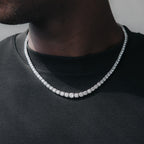 6mm 5A CZ Tennis Chain - 14k White Gold Plated