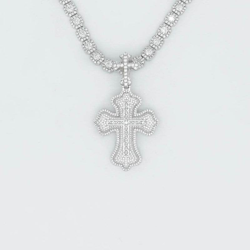 Street Style | JIKU Clustered Princess Cut Cross Pendant
