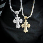 Street Style | JIKU Clustered Princess Cut Cross Pendant