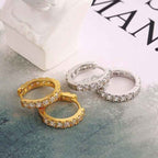 S925 Moissanite Diamond Sterling Silver Hoop Earrings for Men