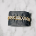 12mm Moissanite Prong Cuban Bracelet