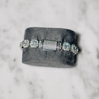Clustered Tennis Bracelet White Gold