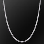 4mm White Gold Moissanite Diamond Mens Tennis Chain