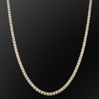 4mm 14K Gold Moissanite Diamond Mens Tennis Chain