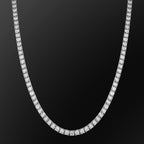 5mm Moissanite White Gold  Diamond Mens Tennis Chain