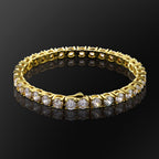 5mm Gold  Moissanite Mens Tennis Bracelet