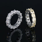 Street Style | Eternity Band Ring for Men White Gold& Yellow Gold