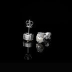 S925 VVS1 Moissanite Oval Cut Stud Earrings