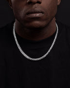8mm Moissanite Miami Prong Link Chain with Iced Clasp