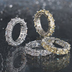 Street Style | Eternity Band Ring for Men White Gold& Yellow Gold