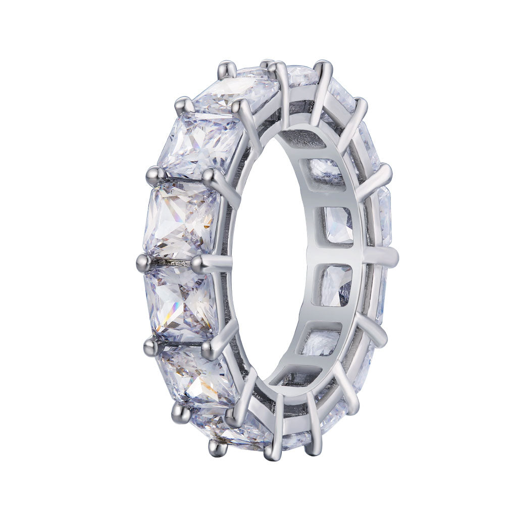 Street Style | Eternity Band Ring for Men White Gold& Yellow Gold