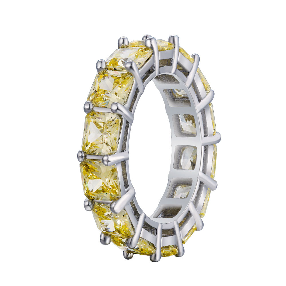 Street Style | Eternity Band Ring for Men White Gold& Yellow Gold